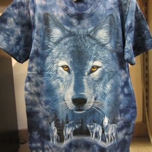 T-shirt «Loup Blue Wolf Tie Dye»