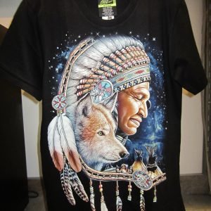 T-shirt «Loup Indian Chief Dreamcatcher»