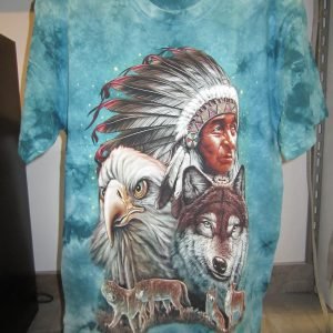 T-shirt «Loup Chief Animals Spirit Tie Dye»