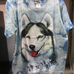 T-shirt «Loup Husky Sleighdogs Tie Dye»