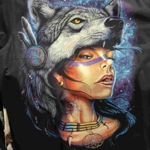 T-shirt «Loup Wolf Head Woman»