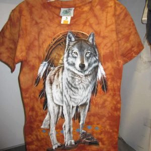 T-shirt «Loup Upright Dreamcatcher Wolf Tie Dye»