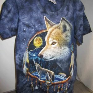 T-shirt «Loup Red Wolf Dreamcatcher Tie Dye»