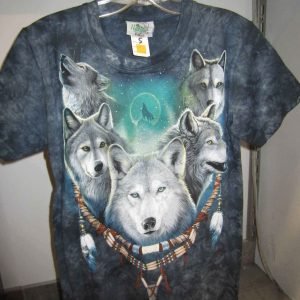 T-shirt «Loup Wolves Dreamcatcher Tie Dye»