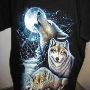 T-shirt «Loup Full Moon Waterfall»