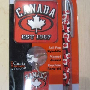 Ensemble Crayon, Aimant et Porte-Clé Canada