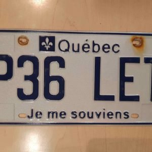 Assortiment de Plaque de Voiture Je Me Souviens